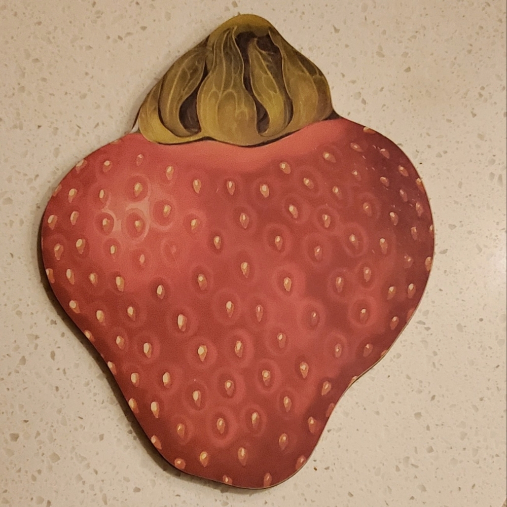 Vintage Wilscombe Strawberry Melamine, 11" Cutting Board,Made in England, EUC - Picture 5 of 14